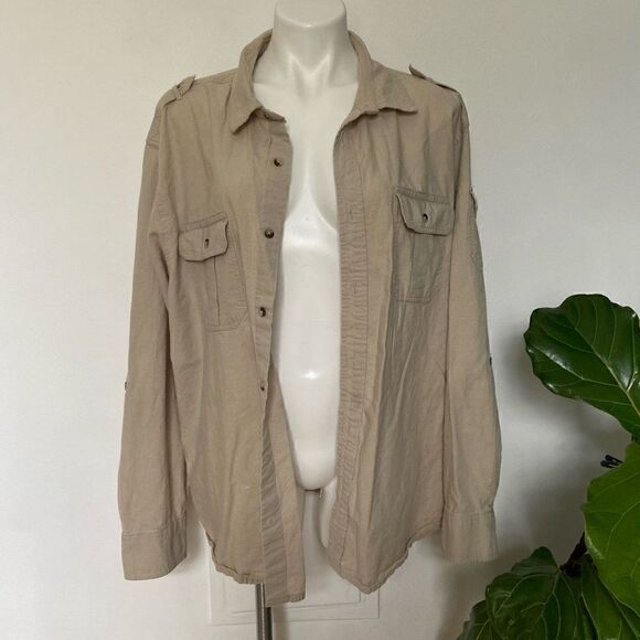 Scandia Woods Oversized Cargo Cotton Button Down - Picture 5 of 11
